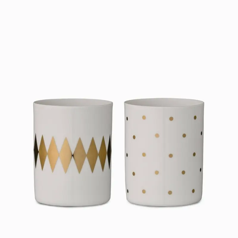 Набор из 2 подсвечников Gold Zigzug & Peas